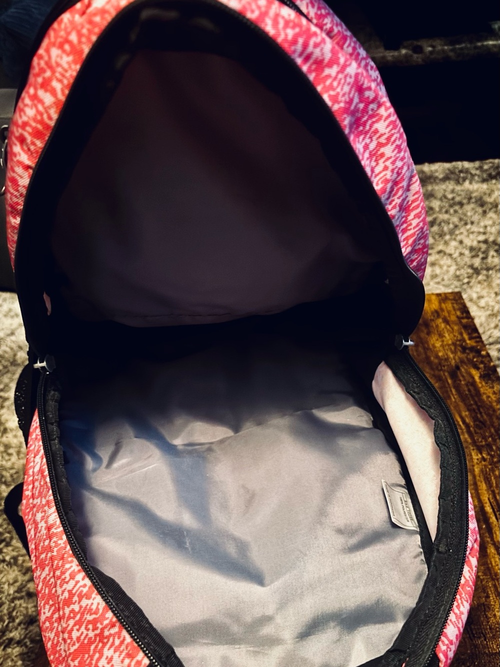 adidas Orange/Pink and Black Logo Backpack-lots of storage space - Picture 5 of 6